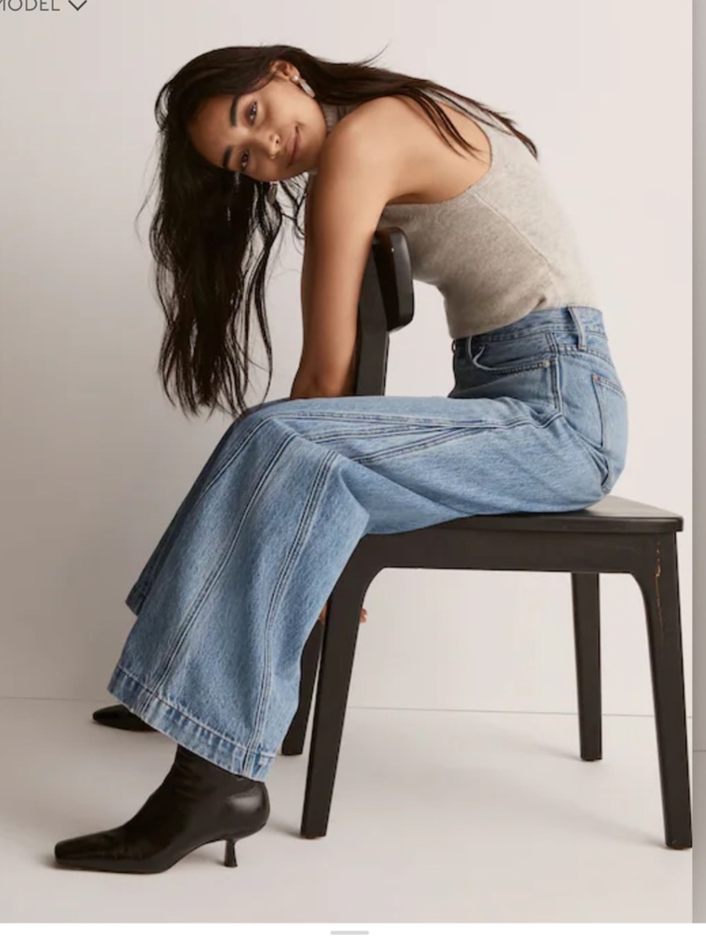 Madewell Superwide Leg Insert Edition Jeans Blue 28 Wide Barrel Limited